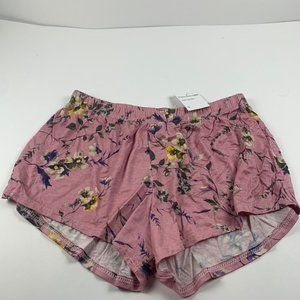 Cozy Rosy California Women's Pink Floral Pajama Lounge Shorts Size S NWT‎ 8362